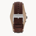 Fossil Coachman Chronograph White Dial Brown Leather Strap Watch for Men - CH2890