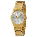 Calvin Klein City White Dial Gold Steel Strap Watch for Women - K2G23546