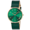 Coach Green Dial Green Leather Strap Watch for Women - 14503383