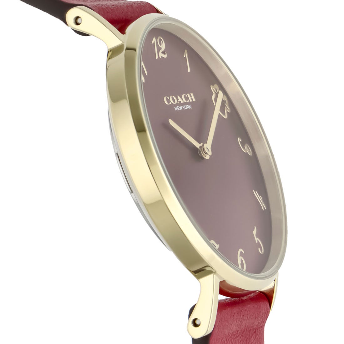 Coach Perry Red Dial Red Leather Strap Watch for Women - 14503722