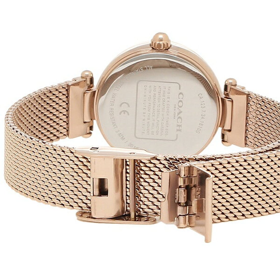 Coach Park Mother of Pearl Dial Rose Gold Mesh Bracelet Watch for Women - 14503511