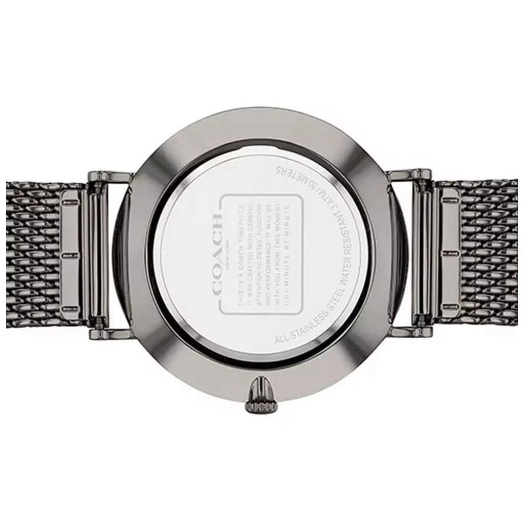 Coach Charles Black Dial Grey Mesh Bracelet Watch for Men - 14602145