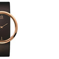 Calvin Klein Glam Transparent Dial Brown Leather Strap Watch for Women - K9423303