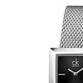 Calvin Klein Mark Black Dial Silver Mesh Bracelet Watch for Women - K3R23121