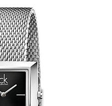 Calvin Klein Mark Black Dial Silver Mesh Bracelet Watch for Women - K3R23121