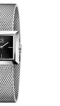 Calvin Klein Mark Black Dial Silver Mesh Bracelet Watch for Women - K3R23121