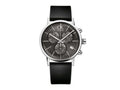 Calvin Klein Post Minimal Chronograph Black Dial Black Leather Strap Watch for Men - K7627107