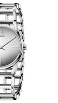 Calvin Klein Stately Silver Dial Silver Steel Strap Watch for Women - K3G23128