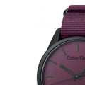 Calvin Klein Tone Maroon Dial Maroon NATO Strap Watch for Men - K7K514UP