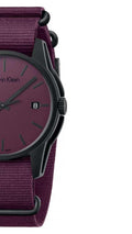 Calvin Klein Tone Maroon Dial Maroon NATO Strap Watch for Men - K7K514UP