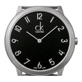 Calvin Klein Minimal Black Dial Silver Mesh Bracelet Watch for Men - K3M51151