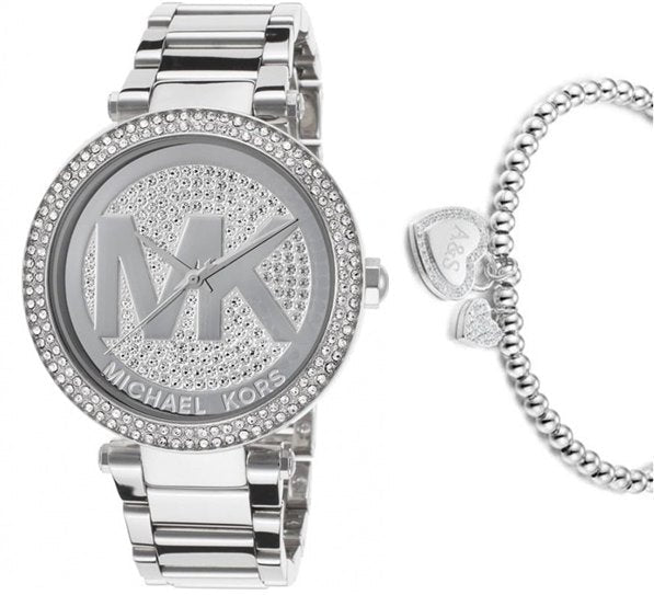 Michael Kors Parker Silver Dial Silver Steel Strap Watch for Women - MK5925