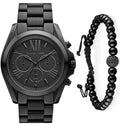 Michael Kors Bradshaw Black Dial Black Steel Strap Watch for Men - MK5550