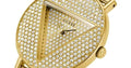 Guess Iconic Diamonds Gold Dial Gold Mesh Bracelet Watch For Women - GW0477L2