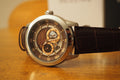 Bulova Classic Skeleton Automatic Brown Dial Brown Leather Strap Watch for Men - 96A120