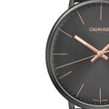 Calvin Klein High Noon Quartz Black Dial Black Leather Strap Watch for Men - K8M214CB