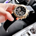 Guess Trophy Multifunction Black Dial Black Rubber Strap Watch for Men - GW0333G2