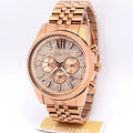 Michael Kors Lexington Rose Gold Dial Rose Gold Stainless Steel Strap Watch for Men - MK8580