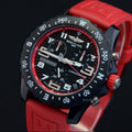 Breitling Endurance Pro Black Dial Red Rubber Strap Watch for Men - X82310D91B1S1