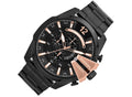 Diesel Mega Chief Black Dial Black Stainless Steel Watch For Men - DZ4309