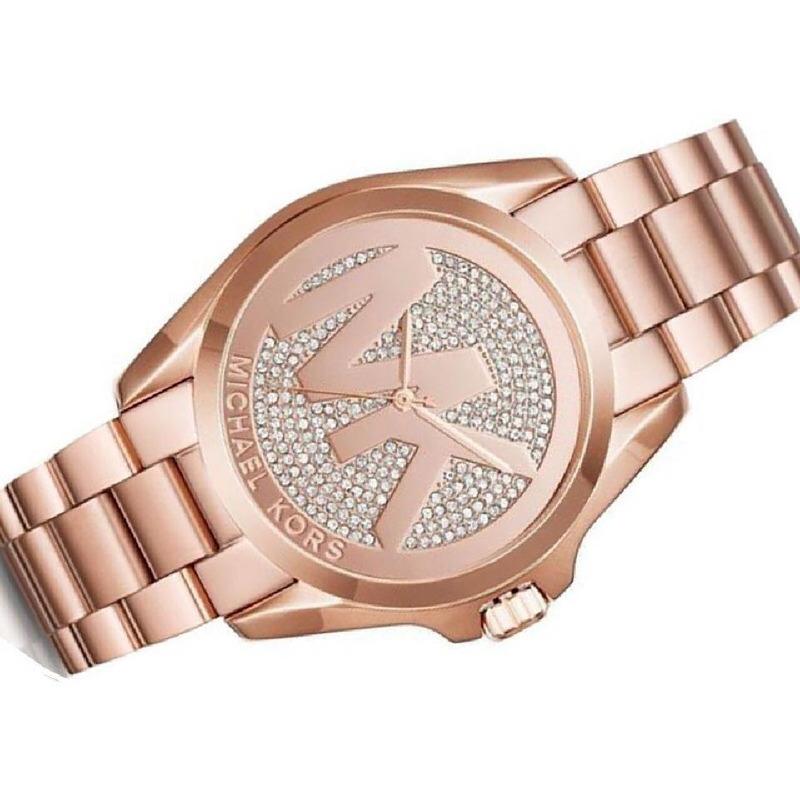 Michael Kors Bradshaw Rose Gold Dial Rose Gold Steel Strap Watch for Women - MK6437