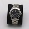 Tag Heuer Aquaracer Quartz Black Dial Silver Steel Strap Watch for Men - WAY1110.BA0928