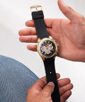 Guess Trophy Multifunction Black Dial Black Rubber Strap Watch for Men - GW0333G2