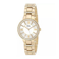 Fossil Virginia White Dial Gold Steel Strap Watch for Women - ES3283