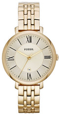 Fossil Jacqueline White Dial Gold Steel Strap Watch for Women - ES3434