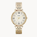 Fossil Jacqueline White Dial Gold Steel Strap Watch for Women - ES3434