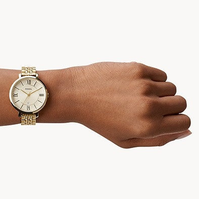 Fossil Jacqueline White Dial Two Tone Steel Strap Watch for Women - ES3634