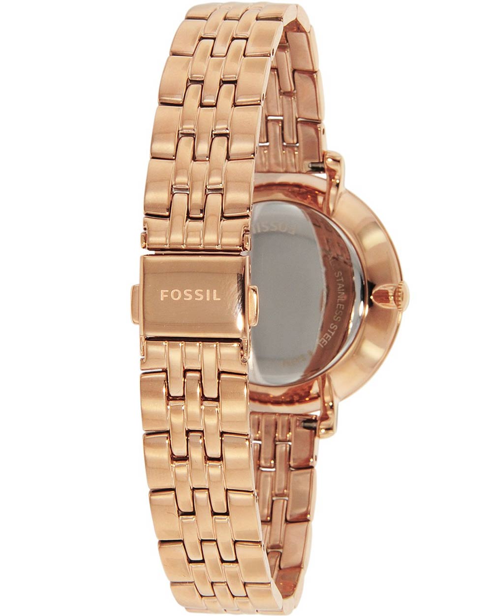 Fossil Jacqueline Rose Gold Dial Rose Gold Steel Strap Watch for Women - ES3435