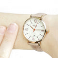 Fossil Jacqueline White Dial Sand Leather Strap Watch for Women - ES3487