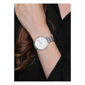 Fossil Jacqueline White Dial Silver Steel Strap Watch for Women - ES3545