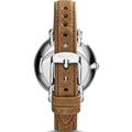 Fossil Jacqueline White Dial Brown Leather Strap Watch for Women - ES3708