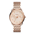 Fossil Tailor Rose Gold Dial Rose Gold Steel Strap Watch for Women - ES3713