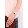 Fossil Jacqueline White Dial Beige Leather Strap Watch for Women - ES3793