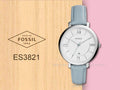 Fossil Jacqueline White Dial Light Blue Leather Strap Watch for Women - ES3821
