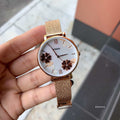 Fossil Jacqueline White Dial Rose Gold Mesh Bracelet Watch for Women - ES4534