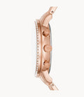 Fossil Boyfriend Chronograph Rose Gold Dial Rose Gold Steel Strap Watch for Women - ES3380