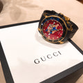 Gucci Dive Quartz Red Dial Black Rubber Strap Watch For Men - YA136325