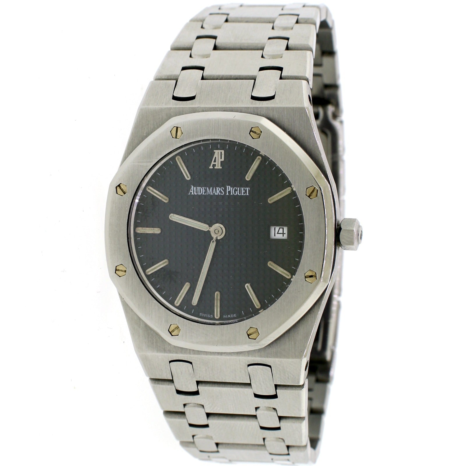 Audemars Piguet Royal Oak Quartz Black Dial Silver Steel Strap Watch for Women - 67650ST.OO.1261ST.01