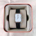 Emporio Armani Gioia Analog Mother of Pearl Dial Black Leather Strap Watch For Women - AR11148