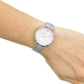 Emporio Armani Kappa Mother of Pearl Dial Silver Steel Strap Watch For Women - AR11112