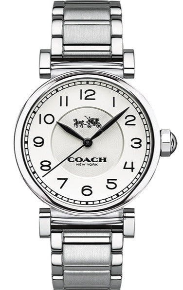 Coach Madison White Dial Silver Steel Strap Watch for Women - 14502394