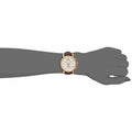 Fossil Boyfriend White Dial Brown Leather Strap Watch for Women - ES3616