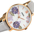 Fossil Jacqueline Mother of Pearl Dial White Leather Strap Watch for Women - ES4672