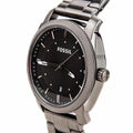 Fossil Machine Chronograph Black Dial Grey Steel Strap Watch for Men - FS4774