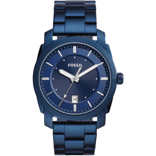 Fossil Machine Blue Dial Blue Steel Strap Watch for Men - FS5231