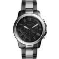 Fossil Grant Chronograph Black Dial Two Tone Steel Strap Watch for Men - FS5269